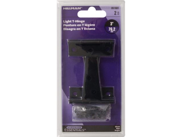CD-LIGHT T-HINGE 3\"BLACK