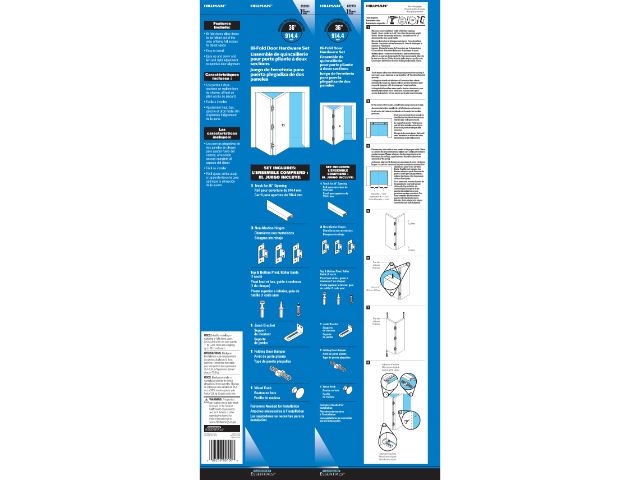 BX BIFOLD DOOR HARDWARE SET 36\"