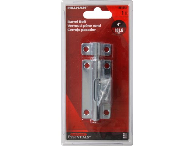 CD-BARREL BOLT 4\" ZINC