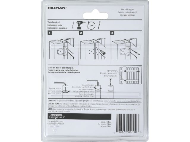 HVY T-HINGE-SPRING 4X4/2X4 BLK