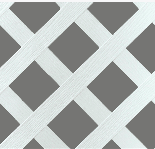 4X8 WHT LATTICE VNYL 2-5/8\" DIAG