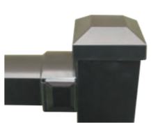 WESTBURY 2\" FLAT POST CAP BLK