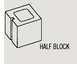 CEMENT BLOCK 8X8X8 HALF SASH