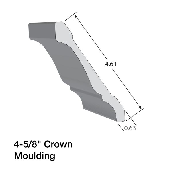 PC 4-5/8\"X16\' KLEER CROWN MLDG