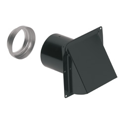 4\"BLK WALL CAP W/DAMPER 885BL