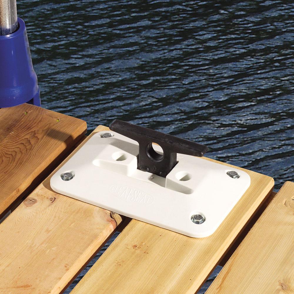 Folding Dock Cleat White 6\"