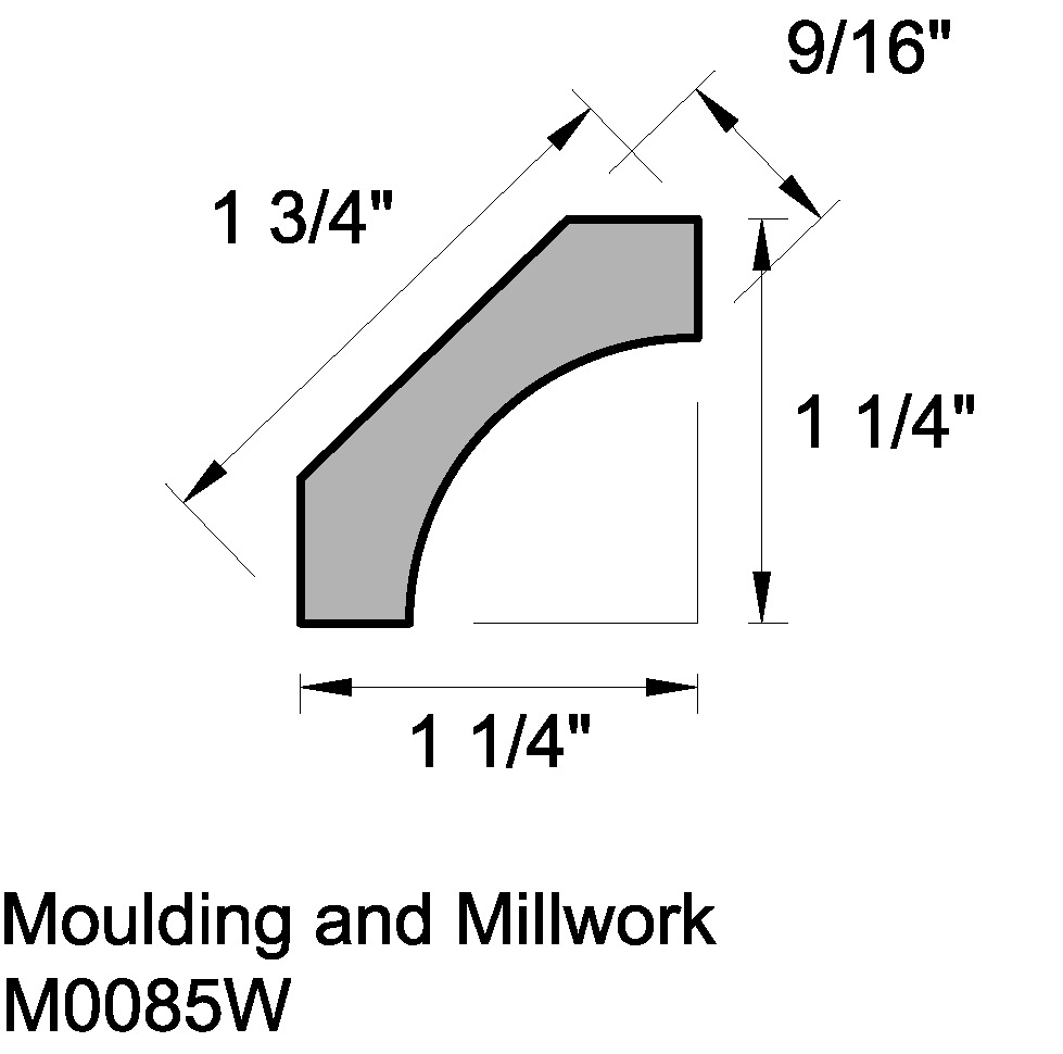 LF 9/16X1-3/4 COVE  8024/WM85