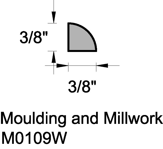 LF 3/8 QTR ROUND #8058 GP/WM109