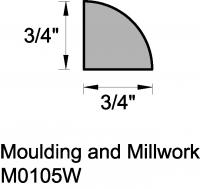 PC 16' FJP QTR ROUND 3/4 X 3/4