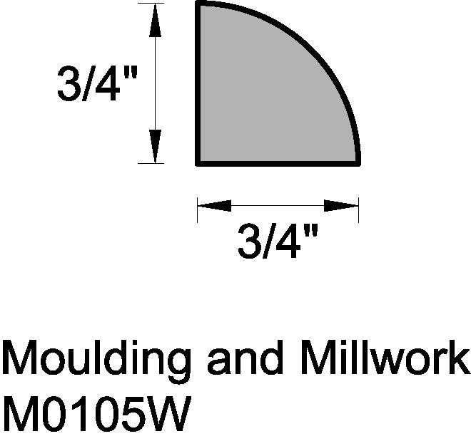 PC 16\' FJP QTR ROUND 3/4 X 3/4