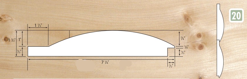 LF 8\"LOG CABIN SIDING