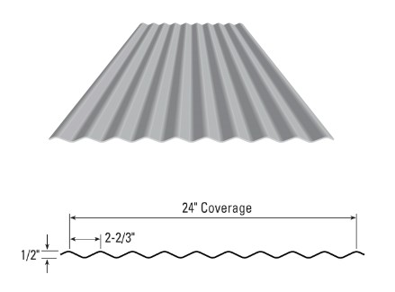 PC CORRUGATED BARE GALV 12\'