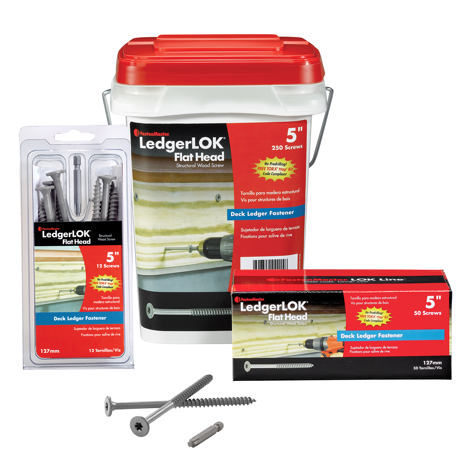 3-5/8\"FLAT LEGERLOK SCREWS BX/50