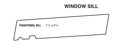 12\' PRIMED SUBSILL 1-1/4X6-1/4
