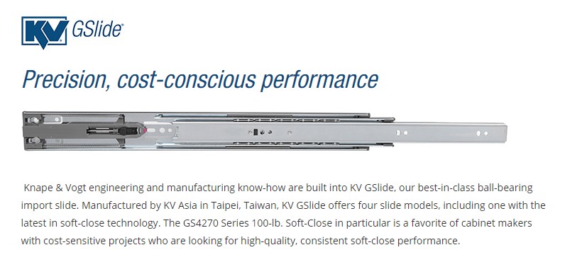 PAIR 22\" DRAWER SLIDE SOFT CLOSE