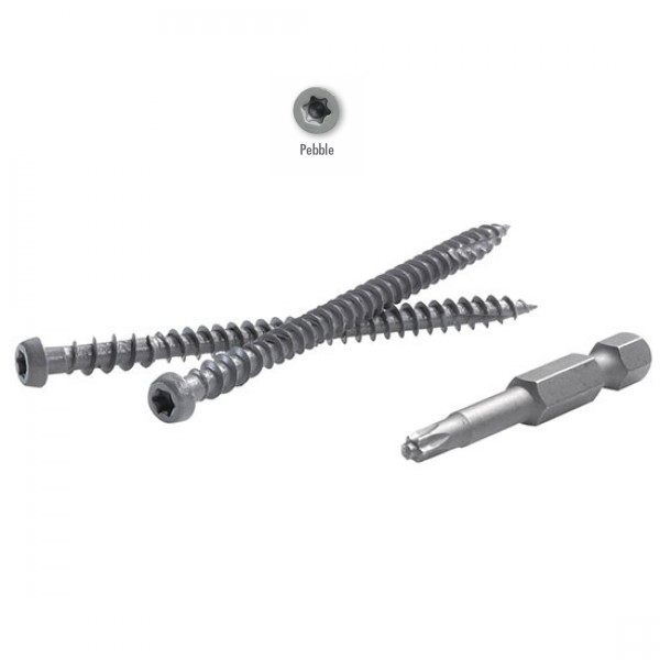 2.5\"TRAPEASE SCREW PEBBLE 1050