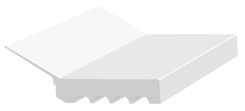 WHITE VNYL GARAGE DR W.STRIP 7\'