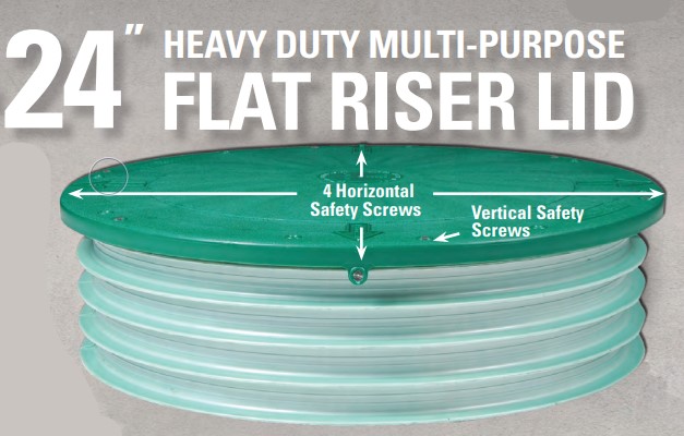 24\" FLAT LID FOR WELL TILE RISER