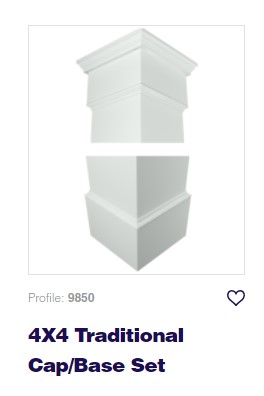 ROYAL PVC CAP & BASE TRIM 4X4