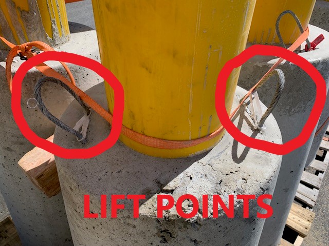 EZ BOLLARD W/BASE - 1 PC