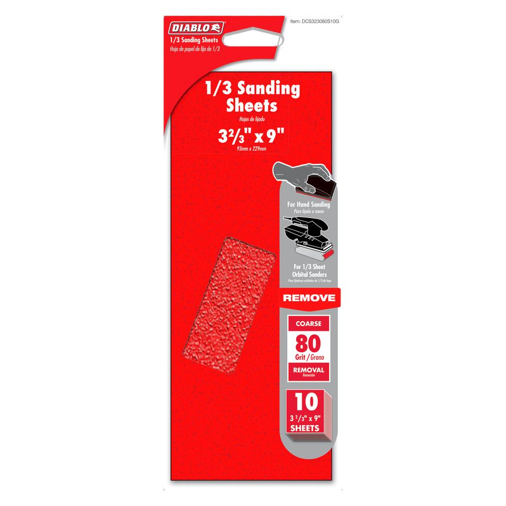 80-Grit Coarse Sanding sht 10pc