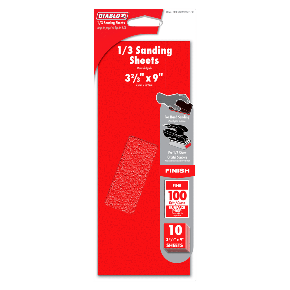 100-Grit Medium Sanding sht 10pc