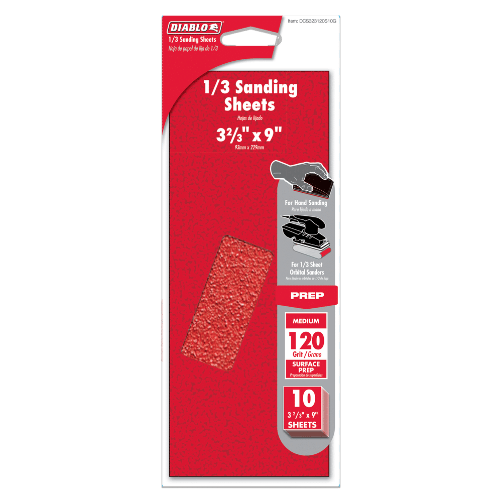 120-Grit Medium Sanding sht 10pc