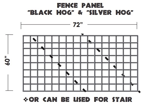 *WILD HOG STAIR 5\'X6\' BLACK HOG
