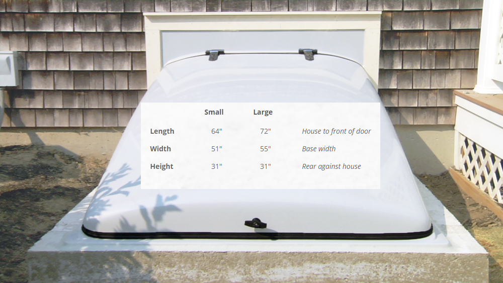 CLAMDOOR SMALL 51\"W X 64\"S DOVE