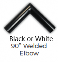 90 DEGREE ELBOW TEX BLACK