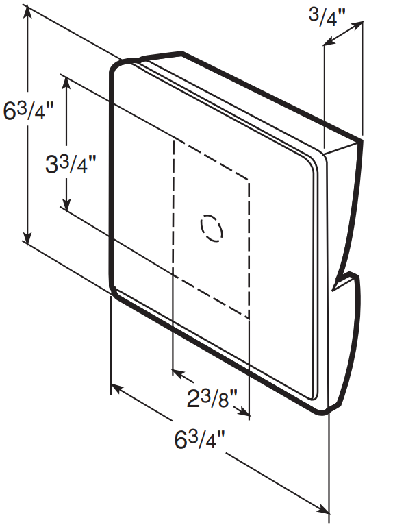 WHITE SQUARE SURFACE MOUNT